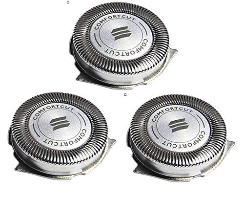 Razor Blade Shaver Replacement Head for Philips Norelco HQ8 Series 3000 2000 000 S738 PT720 PT724 PT730 AT810 AT830 HQ6090 3 Pieces Shaving Head Cutter