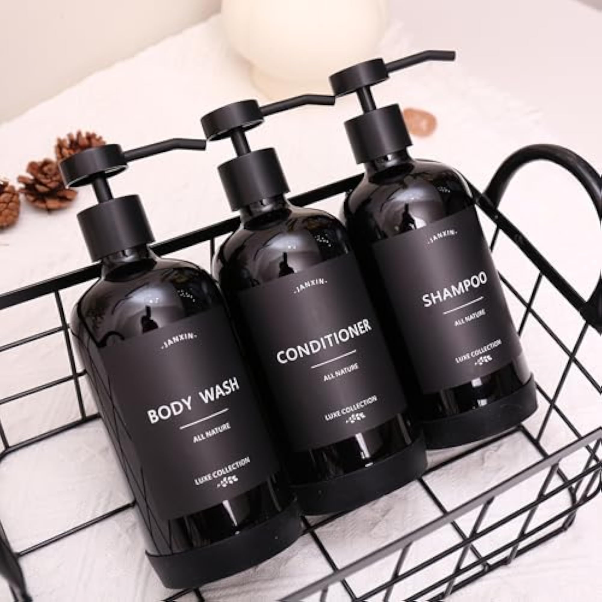 Shampoo and Conditioner Dispenser Set of 3