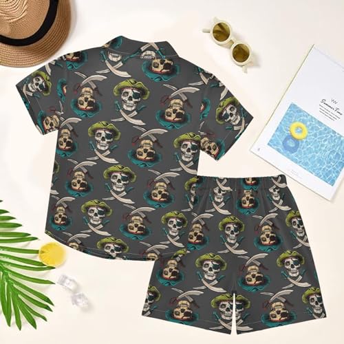 Image of visesunny Boy Floral Short Sleeve Button Down Shirt & Casual Shorts Set Summer Outfits 3-10 Years Clothes