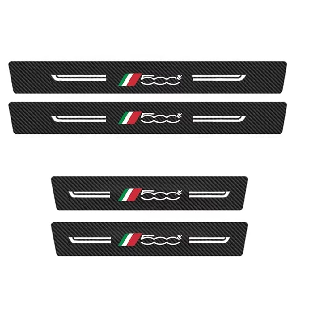 SDYAYFGE 4Pcs Kick Plates Car Door Sill Protector,for FIAT 500X