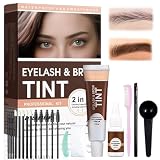 Kit de Tinte de Cejas con Activador,Aplicación Rápida(Marrón) ﻿