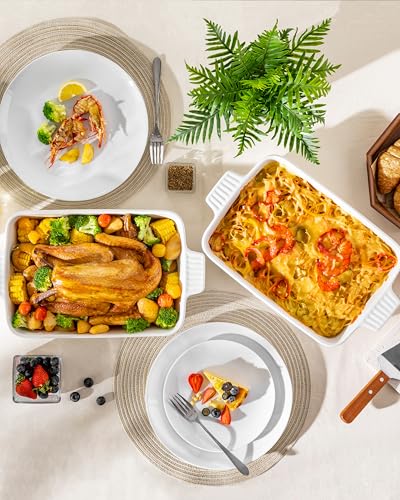 Malacasa BAKE-BAKE-WT01 4.4 Qt Baking Dish, 9X13 Large Casserole Dish For Oven, Ceramic Baking Pan, Rectangular Lasagna Pan Deep thumb #5