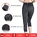 picotee Capri Leggings with Pockets for Women Mesh Camo Leggings Active Yoga Pants High Waisted Gray Large