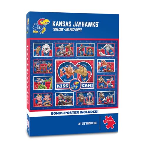 Image of YouTheFan NCAA Kansas Jayhawks inchKiss Cam inch 500 Puzzle
