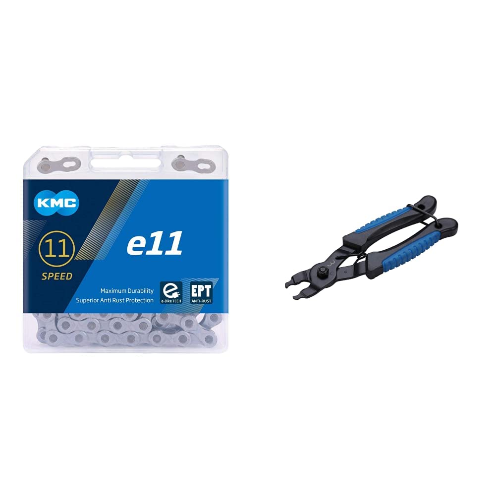 KMC e11 EPT eBike Kette, Silber, 136 Link & BBB Cycling LinkFix Kettengliedzange für Fahrräder, BTL-77