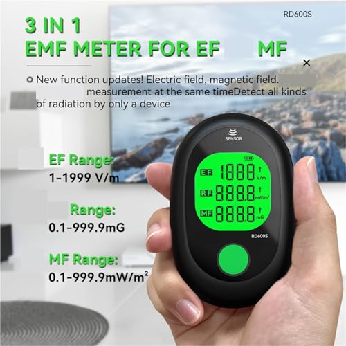 Medidor portátil EMF RD600S 3 en 1 para inspecciones miniatura 3