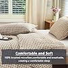 NSNLGSGC Queen Comforter Set, Tan Gingham Bedding Comforter Sets, Brown Grid Bed Comforter 3 Pieces (1 Comforter, 2 Pillowcases) #3