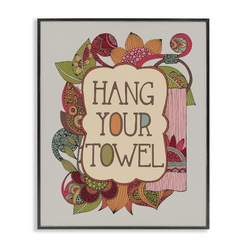 Floral Mandala Bathroom Rules, 16 x 20 Inch Framed Giclée Print