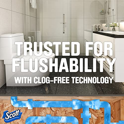 Scott Rapid-Dissolving Toilet Paper, 48 Double Rolls (6 Packs Of 8) = 96 Regular Rolls, 231 Sheets Per Rolls #TOP3