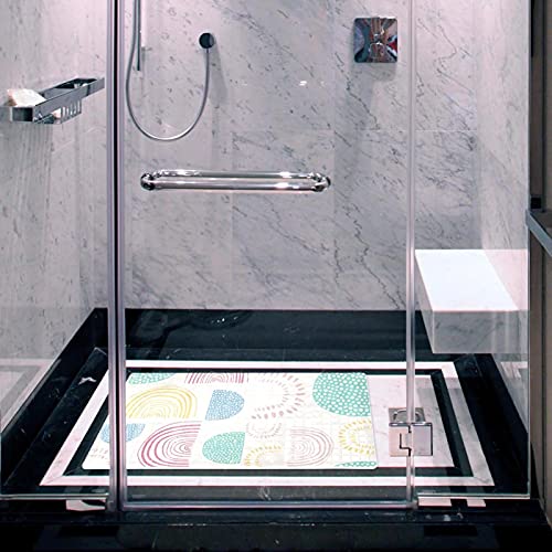 Tapis de baignoire lavable en machine antidérapant à ventouses solides