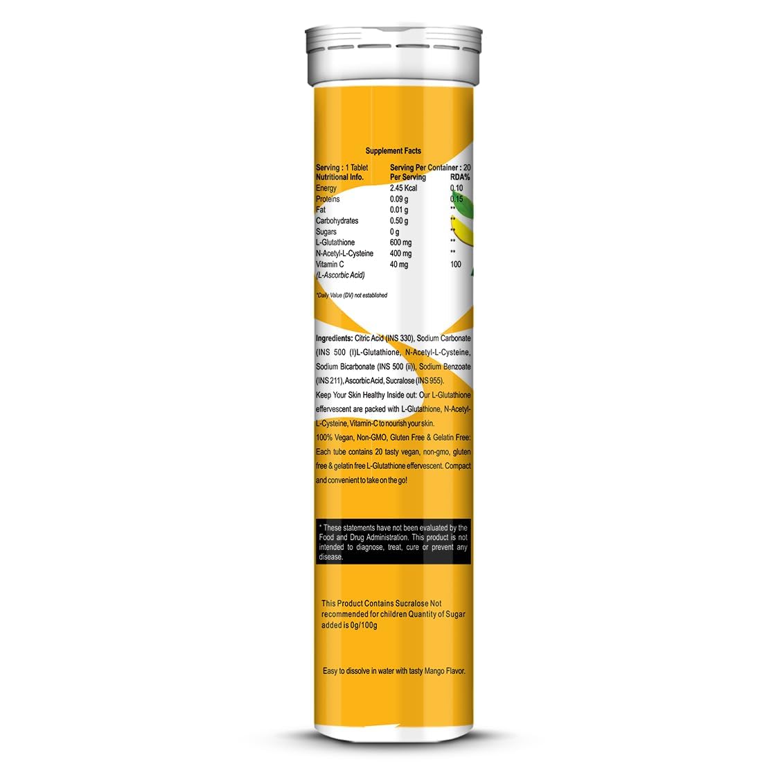 l-glutathione 600mg Amazon.com: L-Glutathione 600mg with Mango Flavour | Helping for Glowing  Skin, Antioxidants, Skin Lightening,Pigmentation,
