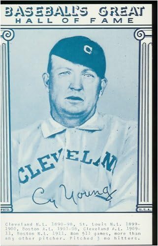1977 Cy Young Baseball Card Hall of Fame PostCard Gorgeous Card of this legendary star