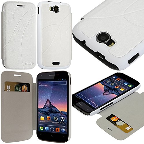 KARYLAX Seluxion - Coque Housse Etui à Rabat latéral et Porte-Carte pour Wiko Cink Peax/Peax 2...