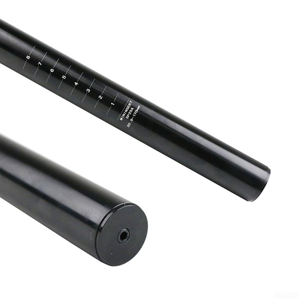 Yhenlovtt Tige de selle Dropper 31,6 mm avec commande manuelle pour VTT, tige de selle en alliage d'aluminium avec débattement réglable pour vélo tout-terrain