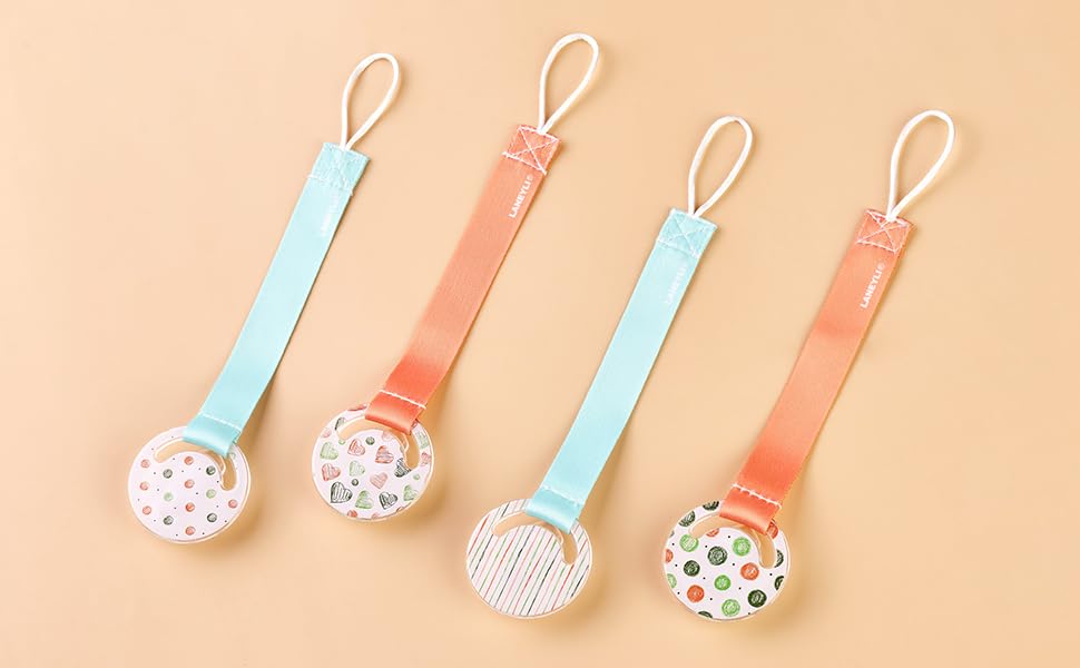 Miniatura 5 de Juego de pinzas para chupete grande, soporte universal de algodón para chupete para bebé, se adapta a la mayoría de las marcas Paci, diseño de una