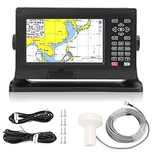 8 ”Ingetoetste Kaartplotter, 8 Inch Hoge Nauwkeurigheid Fishfinder Kaartplotter GPS BDS Waterdichte Ingetoetste Assist…