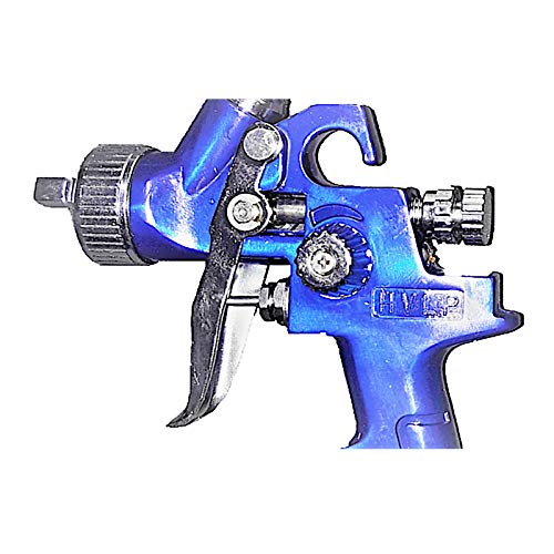 MINI AEROGRAFO HVLP CON TAZZA 125 ML PISTOLA PER RITOCCHI DI PRECISIONE VERNICATURA PER SMALTI E TRASPARENTI (PISTOLA Ø 0.8)