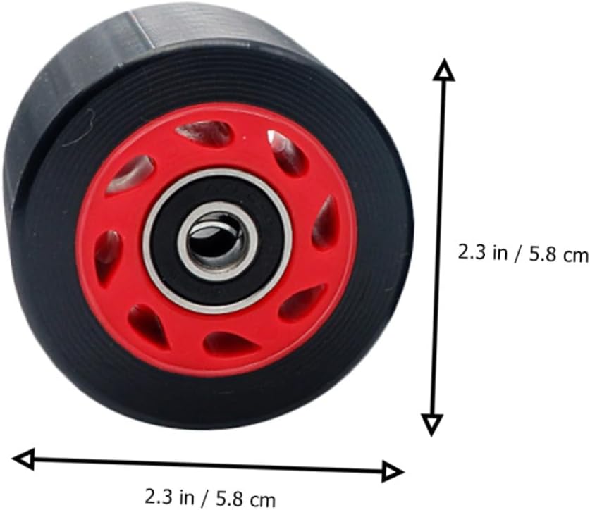 SUPVOX Double Row Roller Skate Wheels 95a Urethane Replacement Wheels Set 8pcs with Wrench for Inline Skates Sports Accessories Outdoor and Indoor Skating