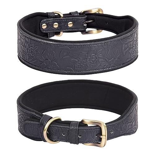 haoyueer Leather Dog Collar, for Large Dogs Medium Dogs & Small Dogs