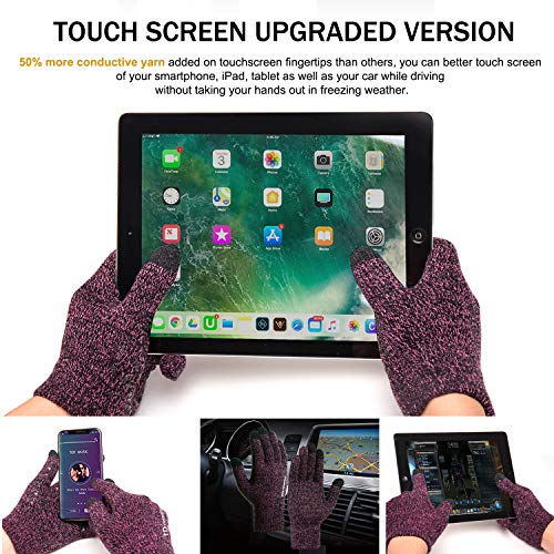 Image of TRENDOUX Winter Gloves for Men Women - Upgraded Touch Screen Cold Weather Thermal Warm Knit Glove for Running Driving Hiking