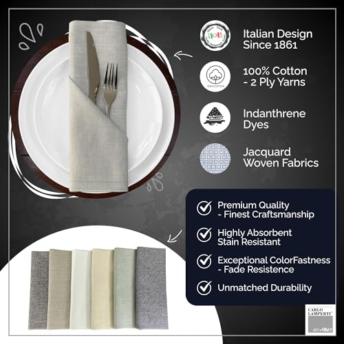 Servilletas de Tela Premium Carlo Lamperti Set x4 100% Algodón miniatura 2