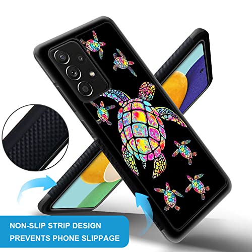 CARLOCA Compatible with Samsung Galaxy A53 5G Case,Colorful Rainbow Turtle Family Samsung Galaxy A53 5G Cases,Fashion Graphic Design Shockproof Anti-Scratch Drop Protection Samsung Galaxy A53 5G - image 3