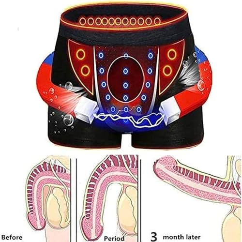 Set of 3 Men's Energy Field Therapy Underwear, Magnetic Therapy Boxer Shorts for Rapid Increase, Men's Boxer Briefs Improving Male Power (3pcs,XL)4