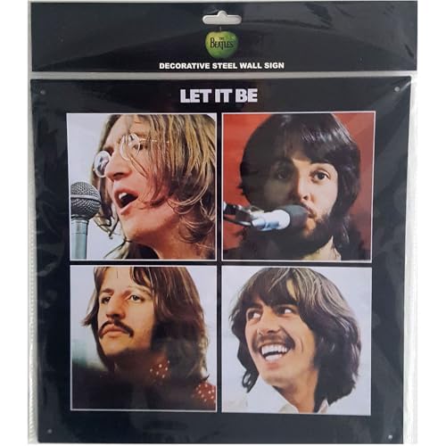 Image of Rock Off officially licensed products The Beatles Let It Be Album Cover Steel Wall Sign One size