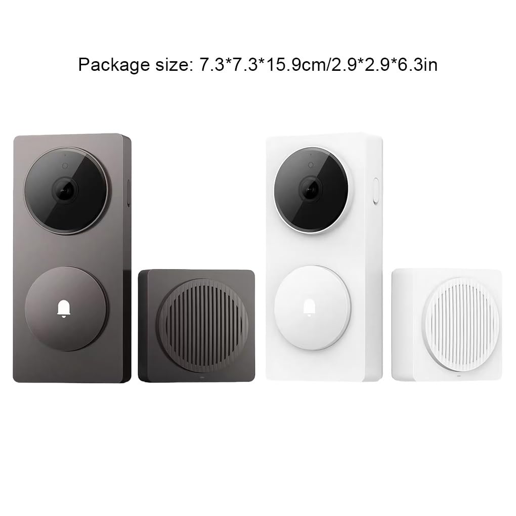 Timbre Inteligente para casa con Wi-Fi de Doble Banda y tecnología de cámara definición Ultras 2K. El Radar Ondas milimétricas Permite más, Negro grisáceo