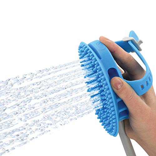 Aquapaw Equine and Extra-Large Dog Grooming Tool – Curry Comb, Sprayer and Scrubber All in One – for Horse, Livestock and Large Dog Bathing – Garden Hose Adapter Included
