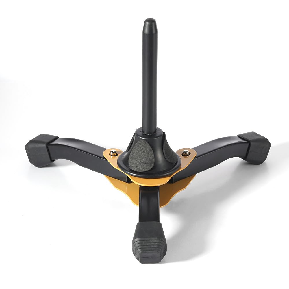 HURRISE Flute Clarinet Stand, Tripod Stand Holder Portable Foldable Tripod Stand for Clarinet Flute Oboe Wind Instrument Non slip Lightweight Holder Stand Clarinet Accessories (Metal 2)