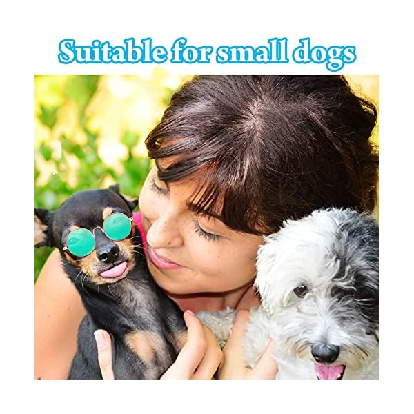 15 pieces small pet sunglasses retro dog sunglasses round metal puppy sunglasses cosplay glasses photo props eyewear for cats and small to medium sized dogs - image 6