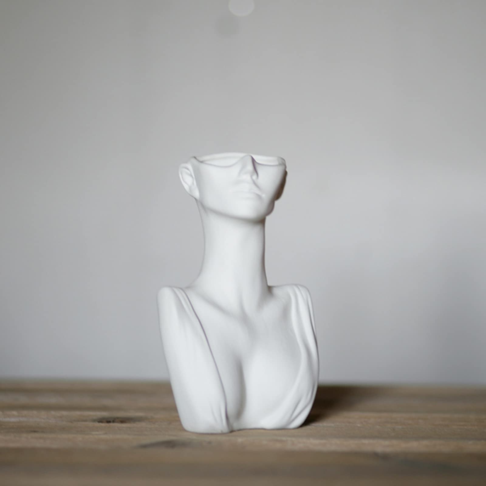 Vaso in ceramica bianca, vaso viso donna unico, adatto per la decorazione della casa, decorazione della tavola | Leroy Merlin