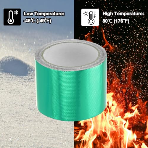 Image of PATIKIL Awning Repair Tape 3-1 /8 inch x 26ft Waterproof Canvas Tape High Adhesive Tear Repair Patch Kit for PVC Tarpaulin Tent Awning Fabric RV Sail Boat Cover, Green