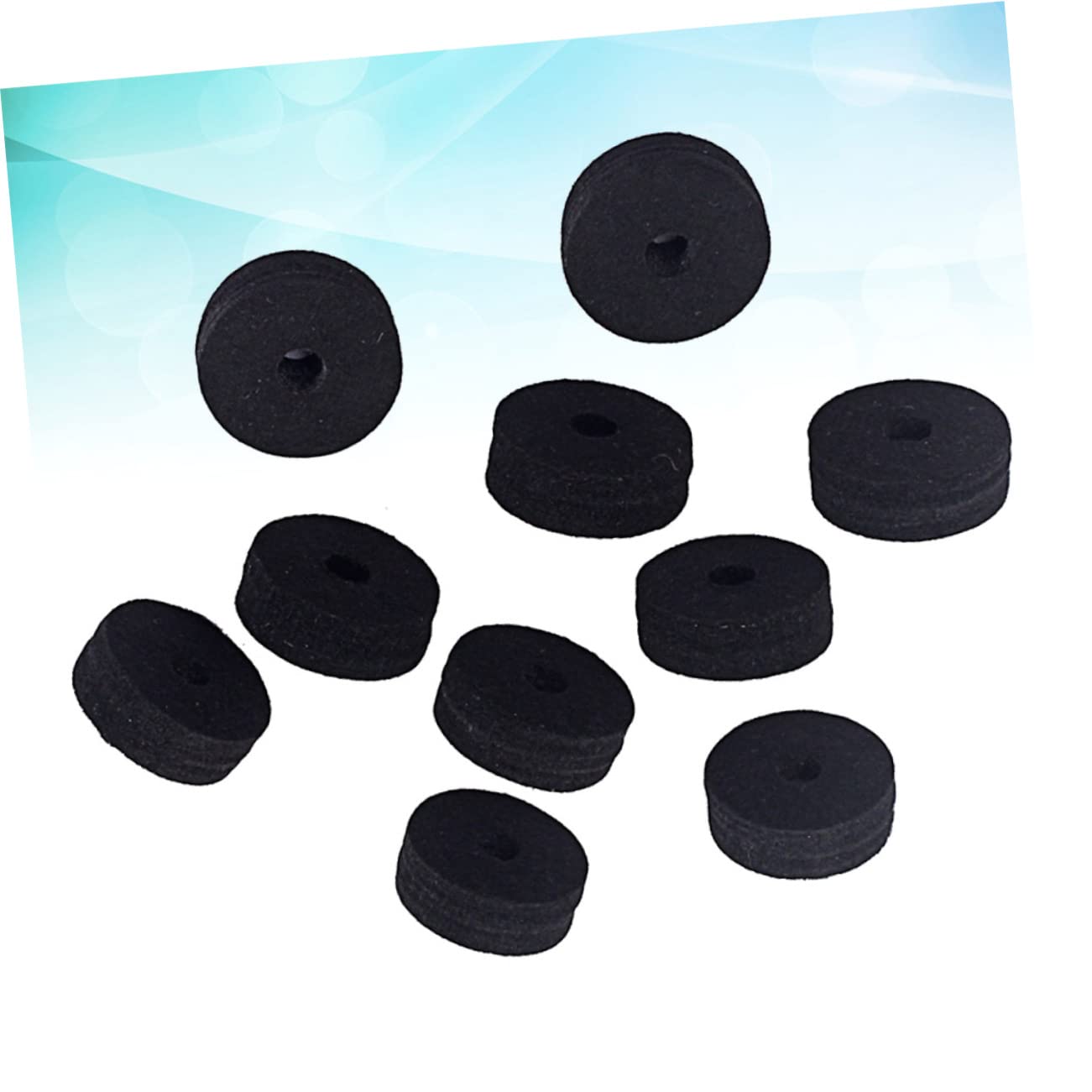 OFFSCH 10pcs Felt Washers for Cymbals Felt Washers for Guitar Strap Buttons Cymbal Stand Felt Washer Button Felt Washers