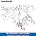 OAUTOO 10Sets Fender Liner & Splash Shield Screw with U-Nut Kit for Honda 90139-SE0-003 90345-S04-000