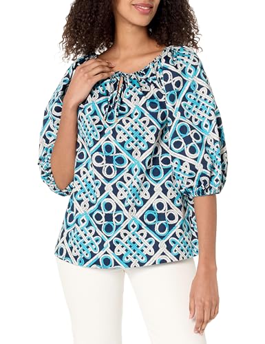 Vista Las Palmas Top Náutica Mujer Trina Turk ropa playera azul