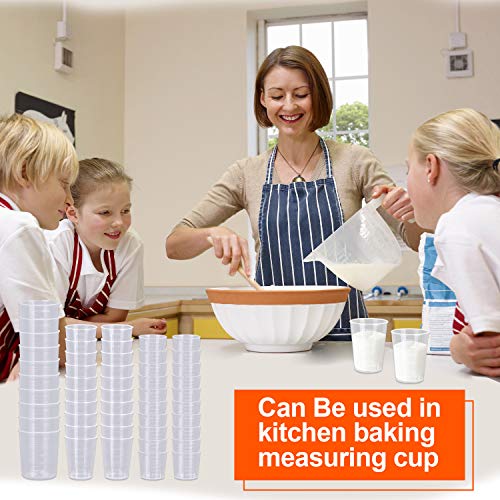 50 Pcs Plastic Measuring Cups, Resin Mixing Cups, Epoxy Mixing Cups, Paint Mixing Cups, 30Ml 50Ml 100Ml #TOP3