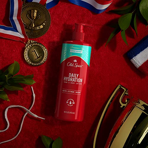 Old Spice Daily Hydration Hand & Body Lotion For Men, Pure Sport With Citrus Scent, 16.0 Fl Oz (Pack Of 4) #TOP5