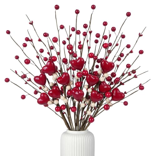 Fairblo 12Pcs Valentine's Day Decor Flower...