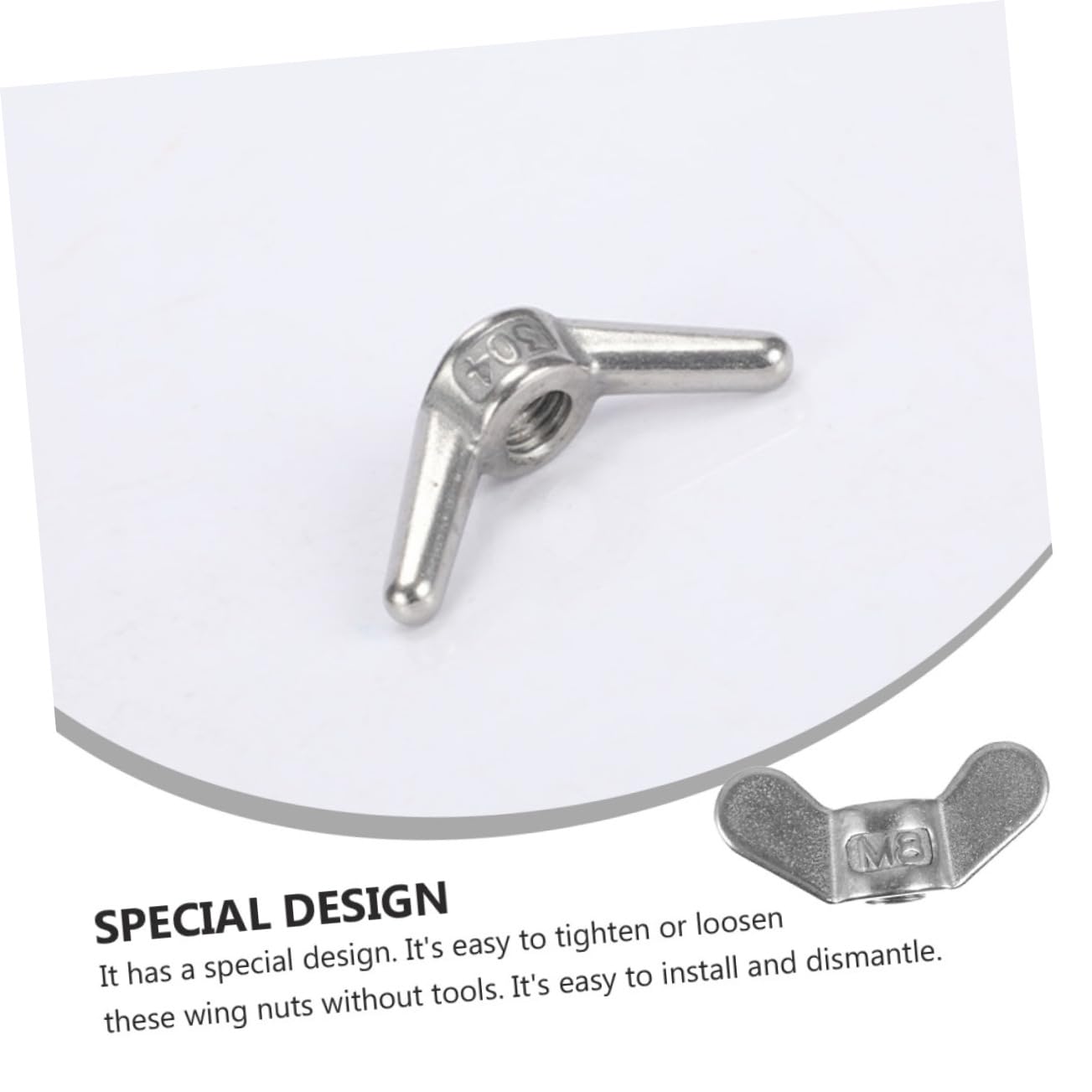 FUNOMOCYA Stainless Steel Butterfly Nuts Hand-tightened Nut Kits for DIY Furniture