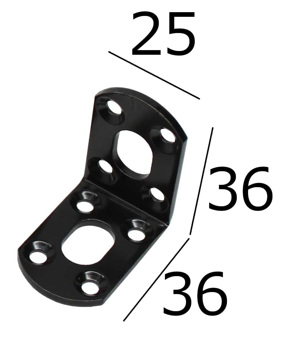 Amazon.co.jp: 補強金具 黒No.22 L型38.5×38.5mm (2本セット) : 産業