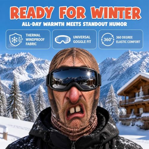 Funny Old Man Ski Mask Balaclava, Realistic Full Face Cover for Men Women - image 4