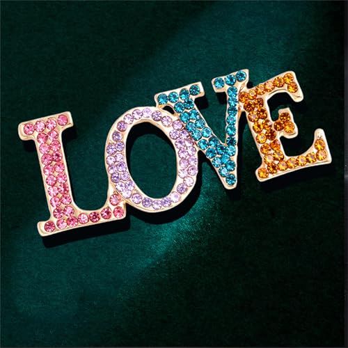 Broche en cristal strass multicolore pour femme tendance - 6