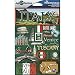 Reminisce Jet Setters 3D Sticker. This package contains one 7.5 inch x 4.5 inch self-adhesive sticker sheet. Sold separately. Made in China.