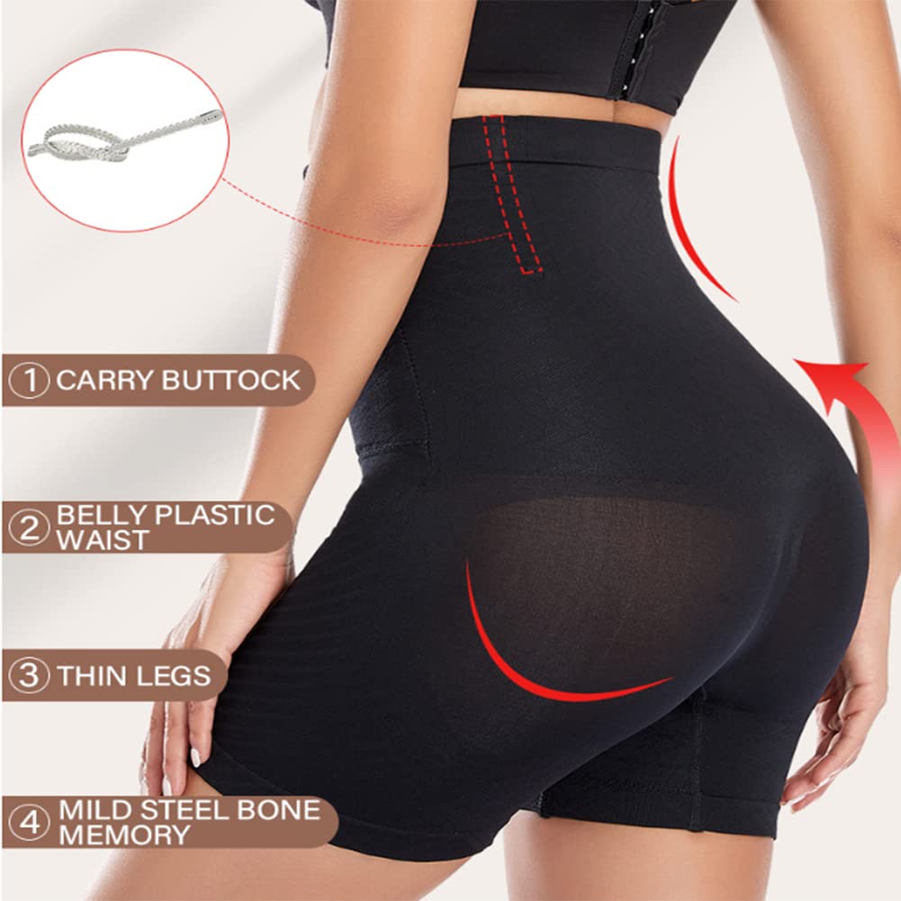 TTDGYYXW Damski podnośnik typu push up Butt Lifter Slim Body Mocno wyszczuplający brzuch z haczykami Bielizna modelująca Wysoka talia Trainer