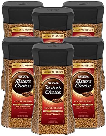 Nescafe Taster's Choice Instant Coffee, House Blend, 7 Ounce (Pack of 6)