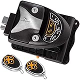 Carmtek - RV Keyless Entry Door Lock Latch Handle | RV Door Lock with Deadbolt, Keypad and Fob | Keyless RV Door Handle for Travel Trailer Camper, Made of Zinc Alloy (Back/Front)
