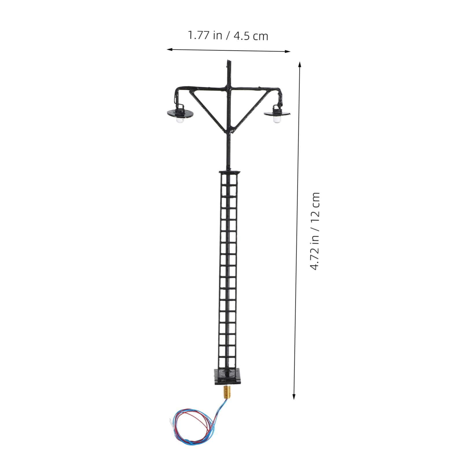SEWOART 2pcs Mini Model Railroad Signal Light Table Ornament Realistic Train Lamps for Garden Building Toy