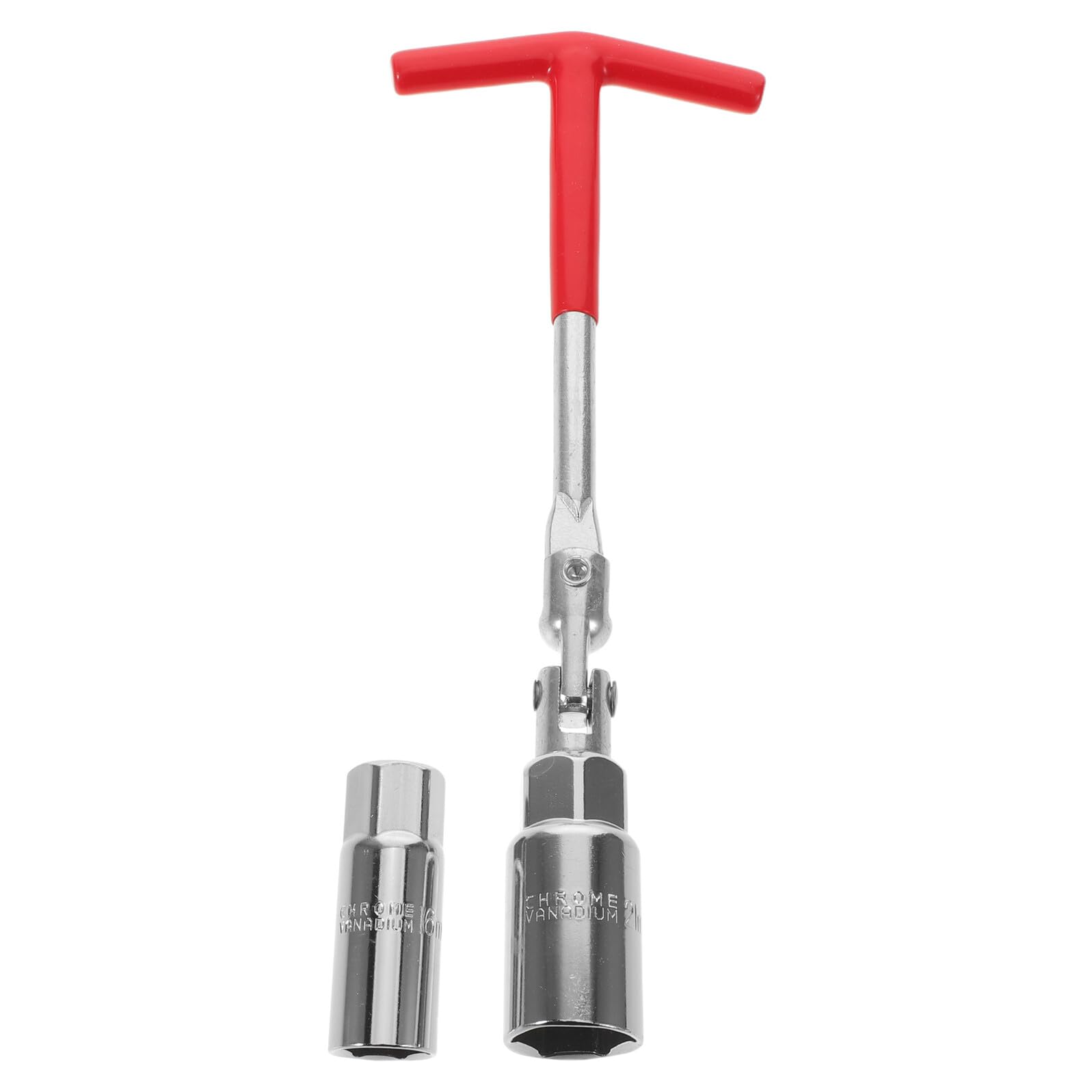 Llave de Bujías Mango en T, Dados de 16 Mm y 21 Mm de Acero Resistente, Herramienta para Bujías de Cortacésped y Motocicletas, Kit Compacto para Mantenimiento Automotor Profesional